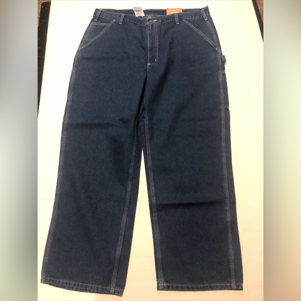 Carhartt Mens 42X30 Loose Original Fit Work Dungaree Jean B13-DST Irregular - Picture 6 of 13